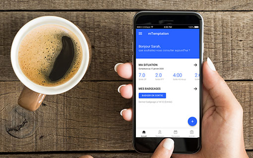 Pointeuse smartphone mobile android et iphone